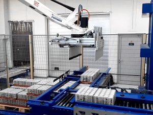 Cans palletizing sysem in europe machines